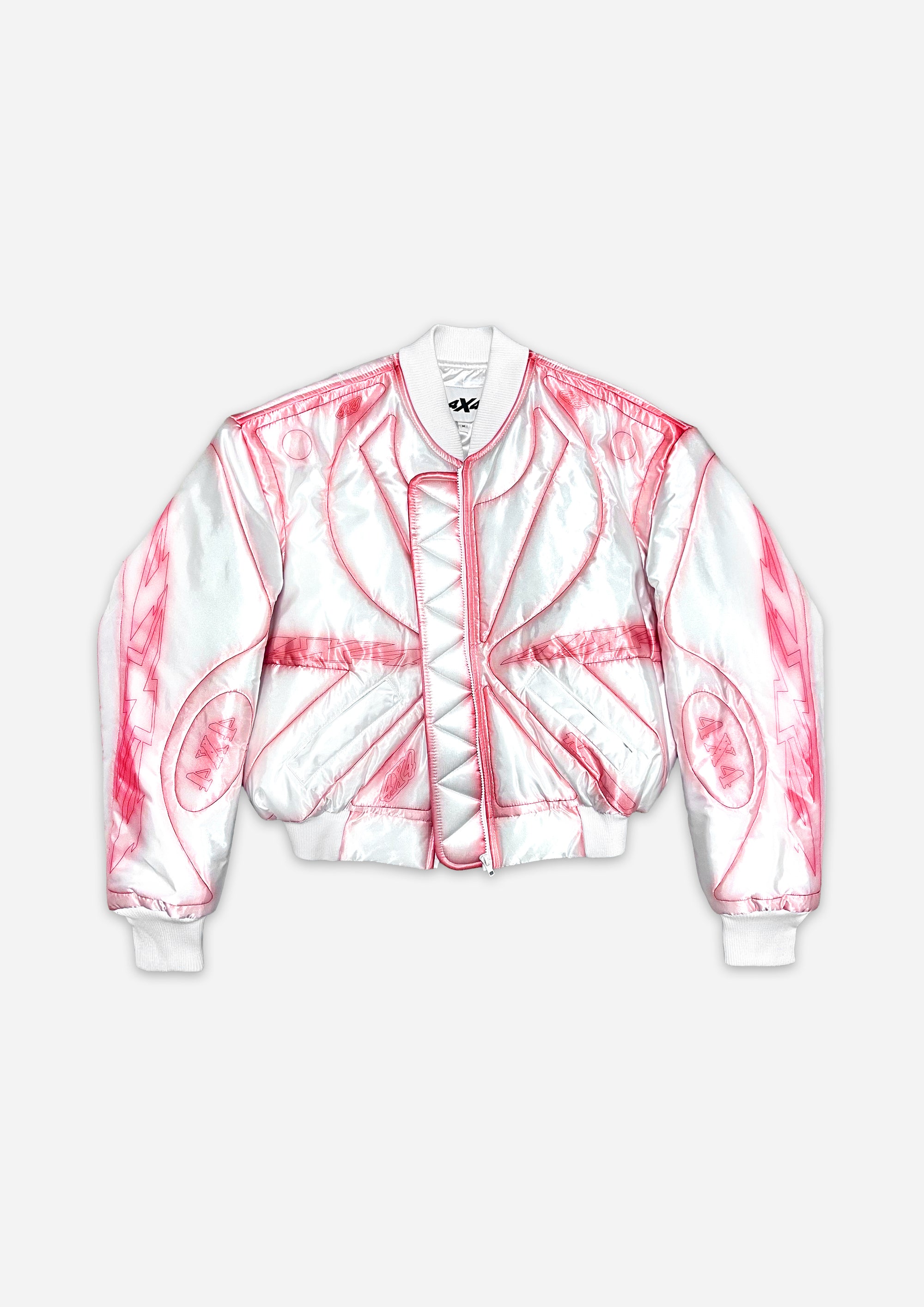 SATIN BOMBER JACKET - BLOOD