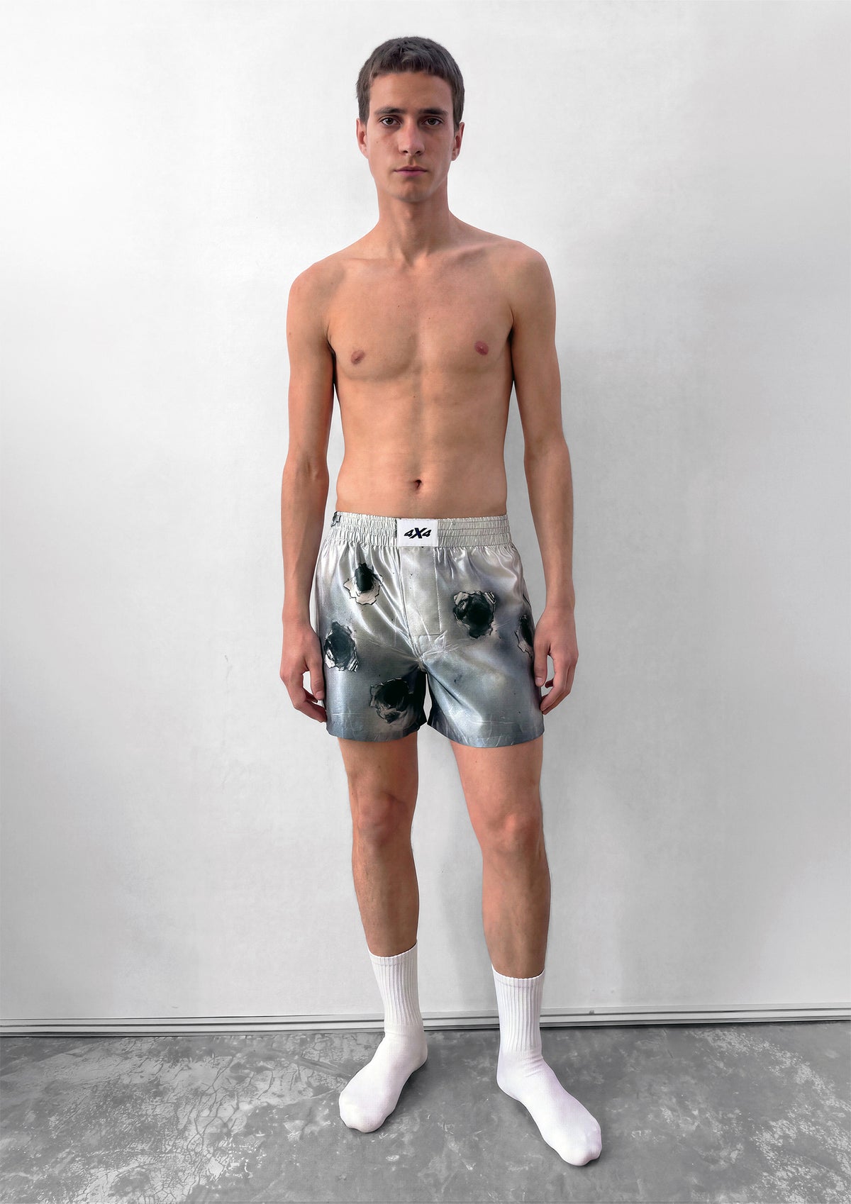 SATIN BOXER SHORTS - BULLET HOLE