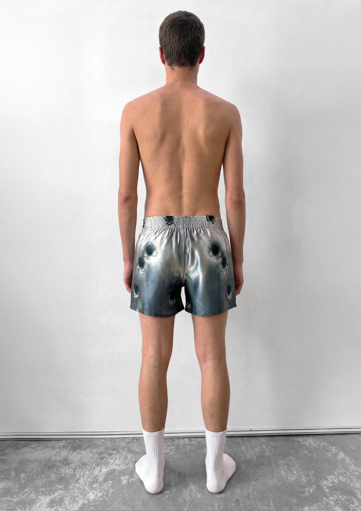 SATIN BOXER SHORTS - BULLET HOLE