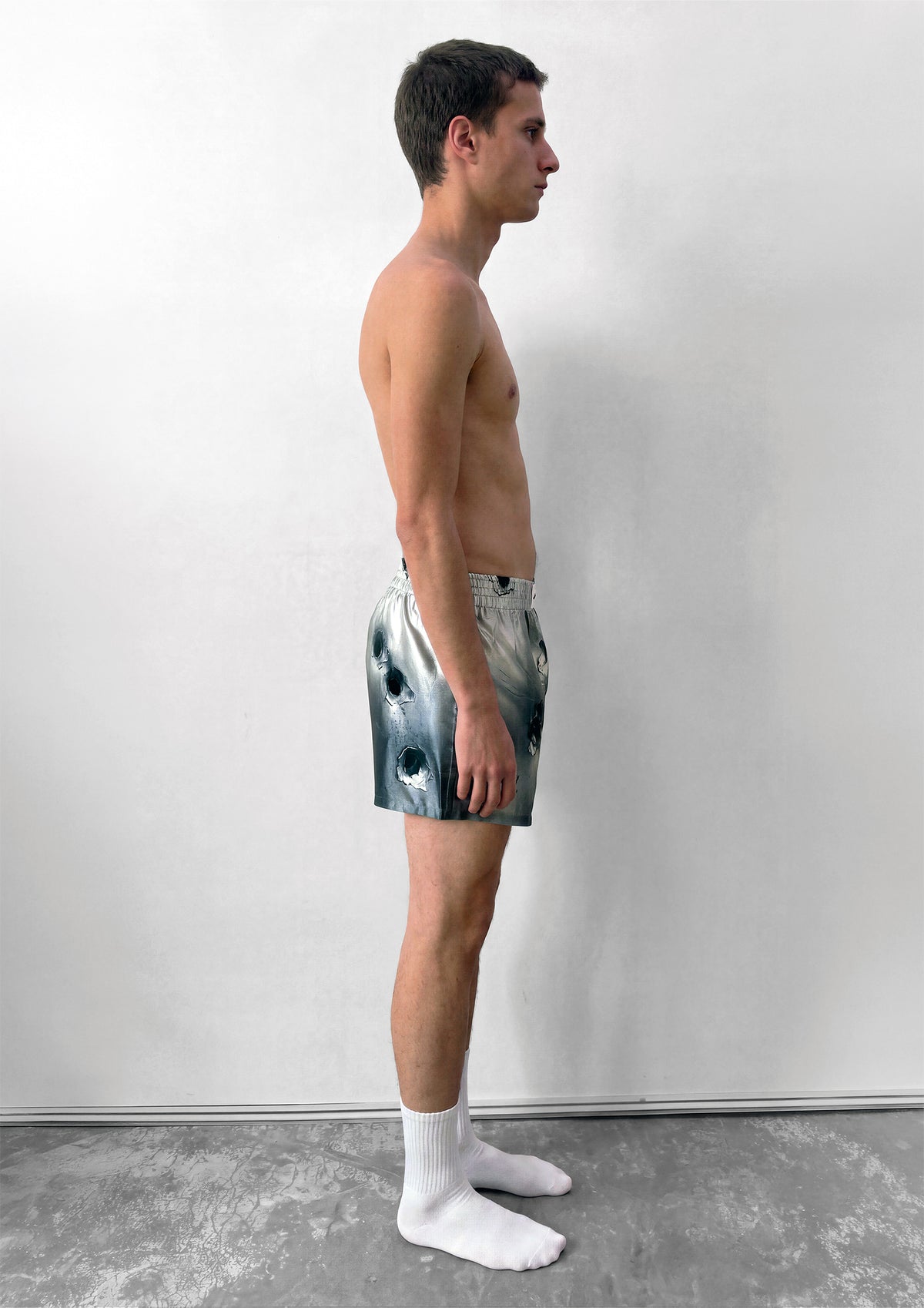SATIN BOXER SHORTS - BULLET HOLE