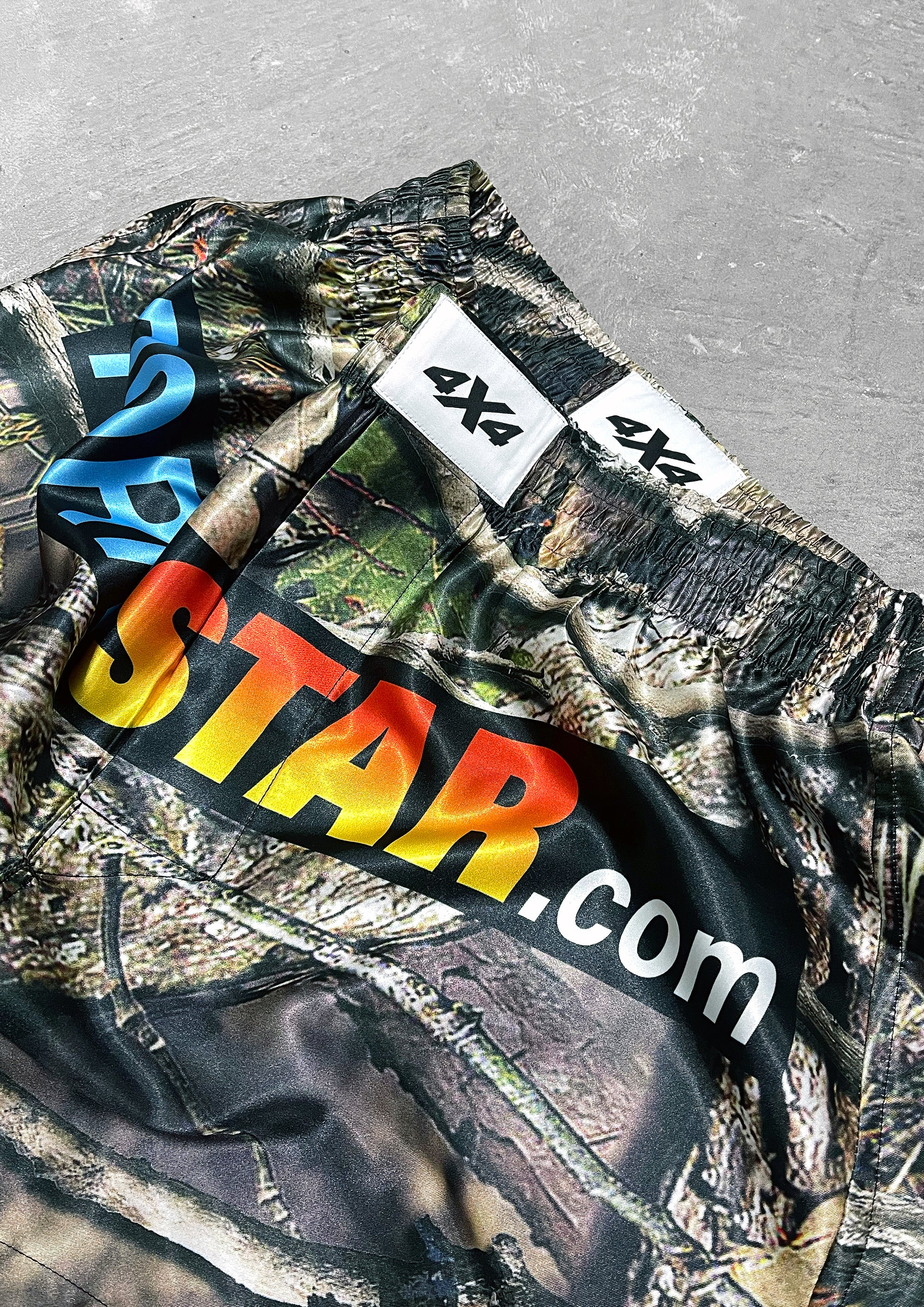 SATIN BOXER SHORTS - CAMO