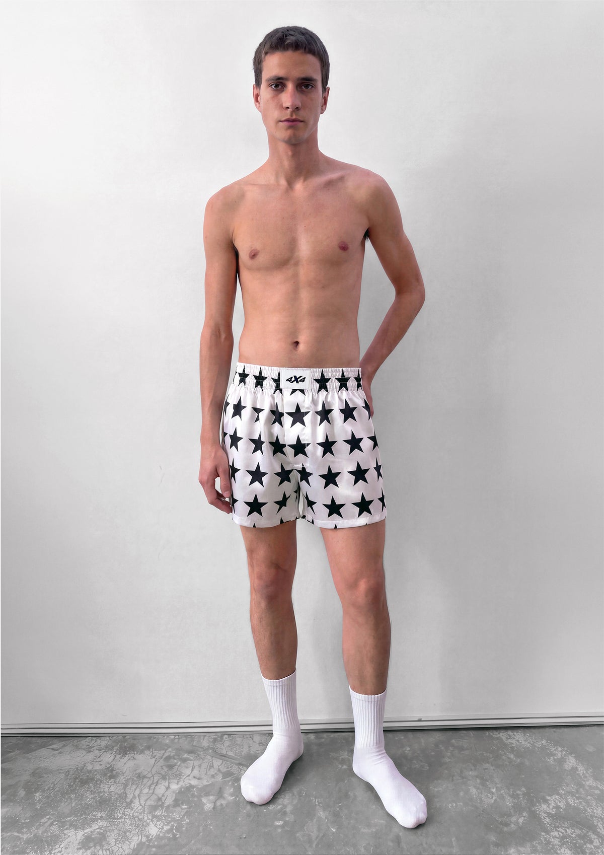 SATIN BOXER SHORTS - STAR