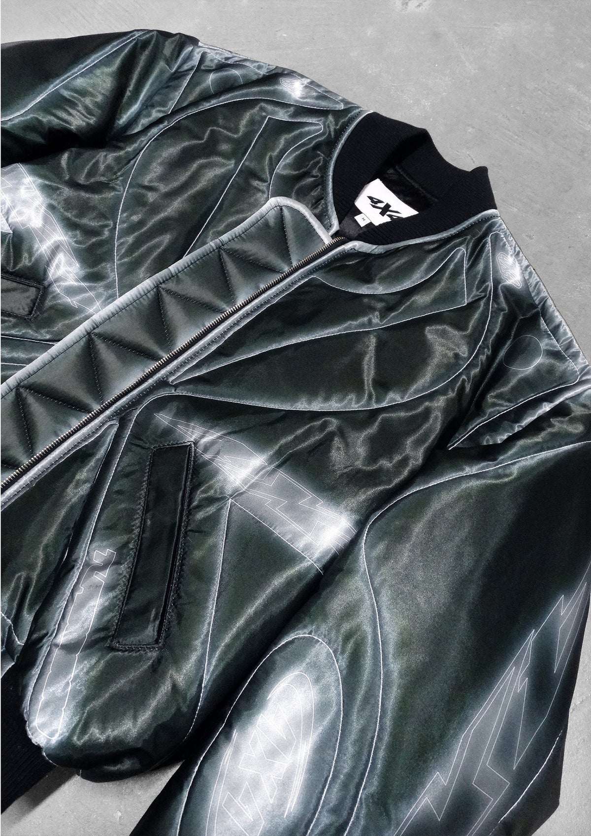 SATIN BOMBER JACKET - EXHAUST