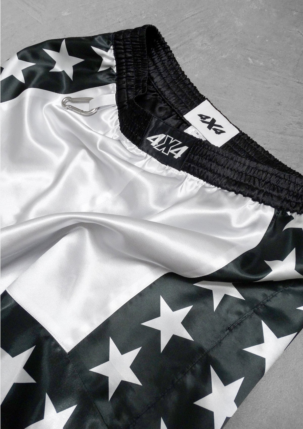 SATIN SHORTS - WHITE STAR