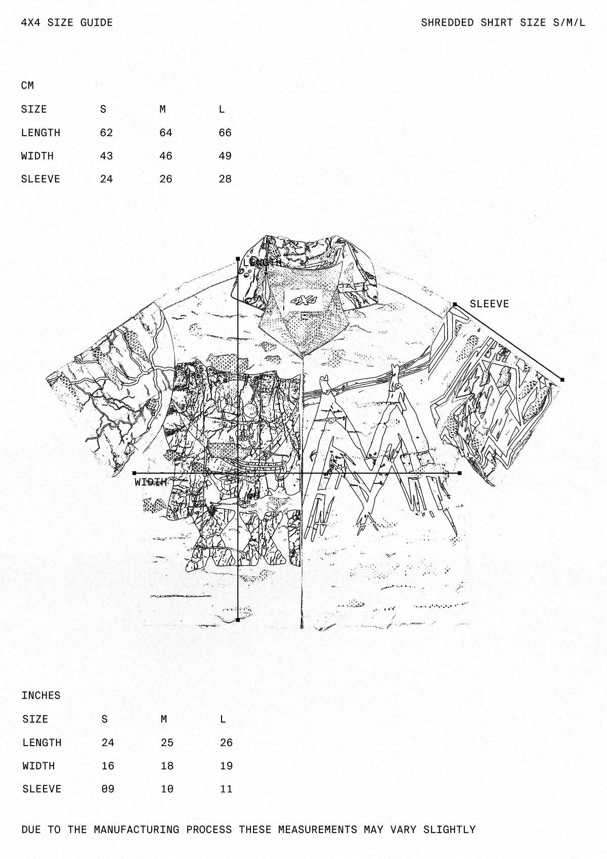 SHREDDED SHIRT - WHITE
