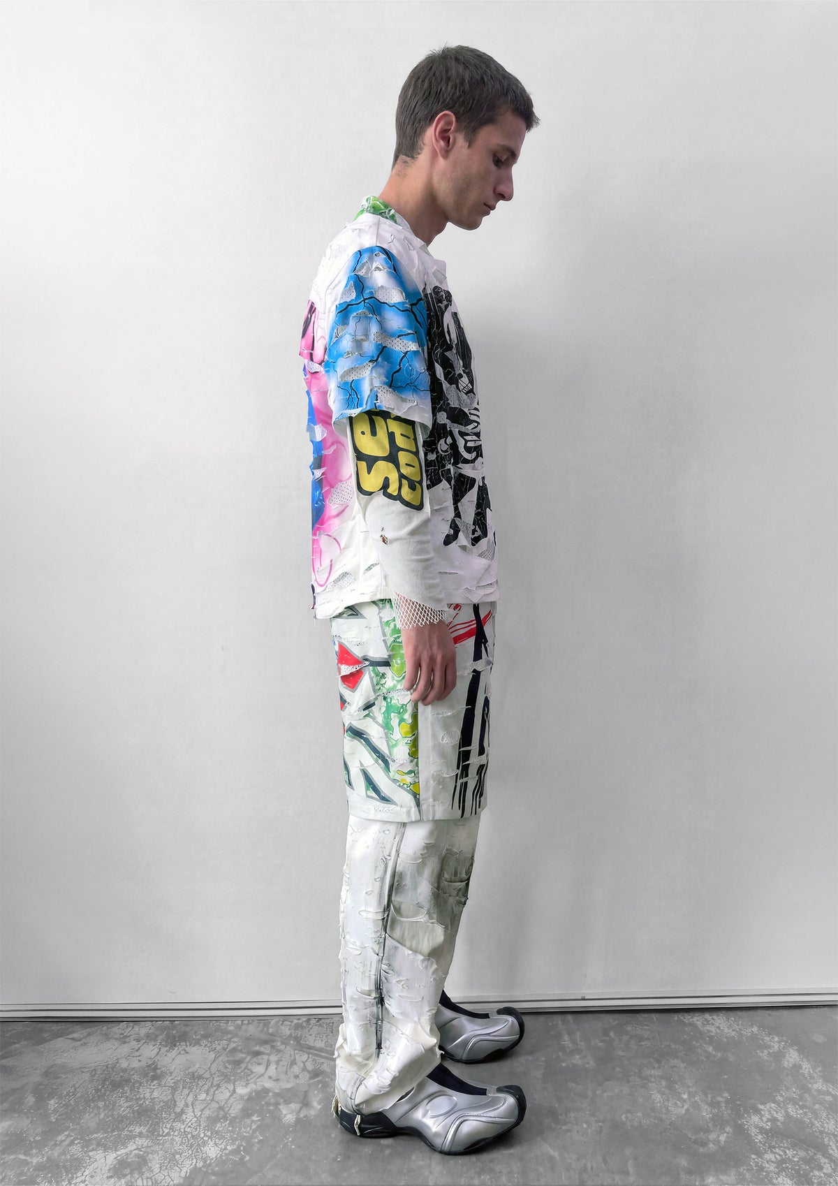 SHREDDED SHIRT - WHITE