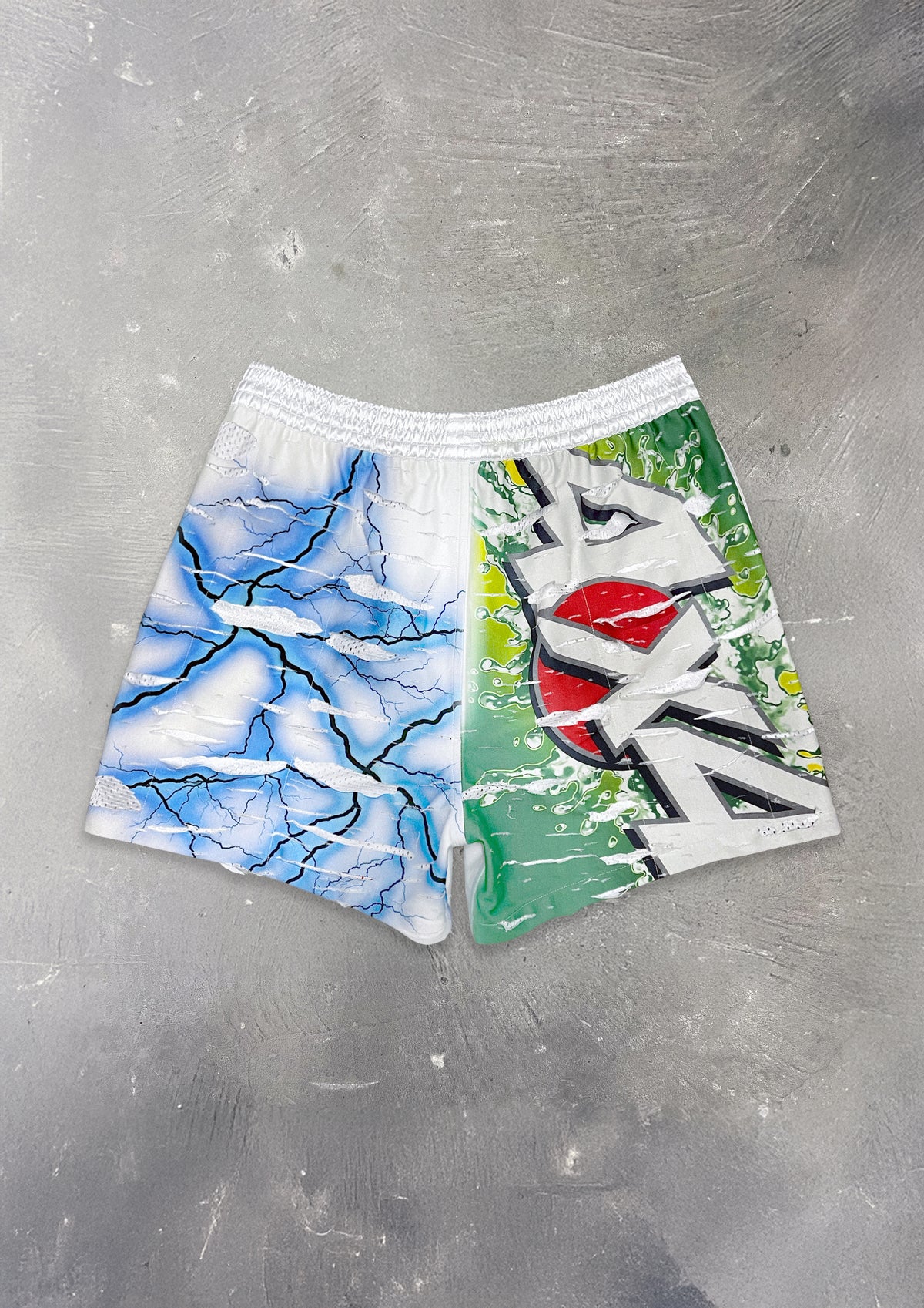 SHREDDED SHORTS - WHITE