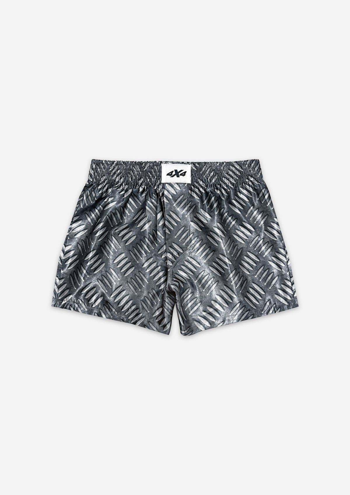 SATIN BOXER SHORTS - STEEL