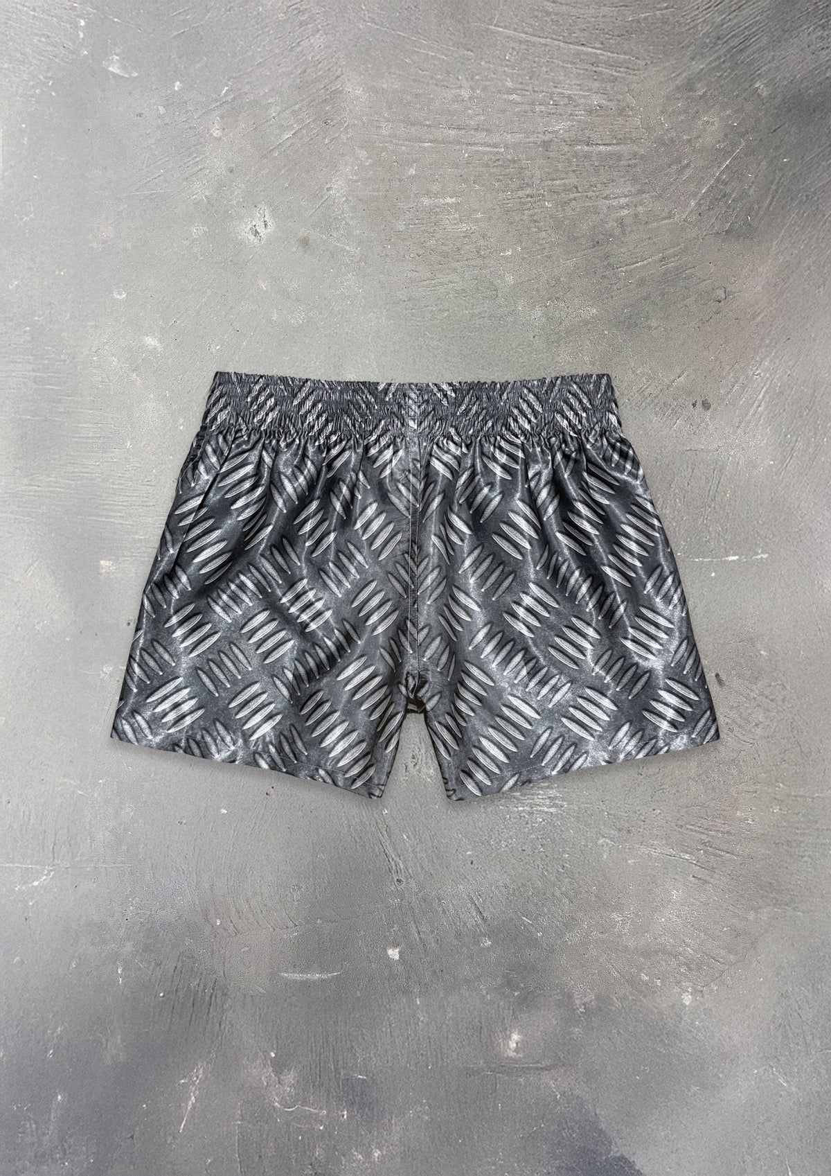 SATIN BOXER SHORTS - STEEL