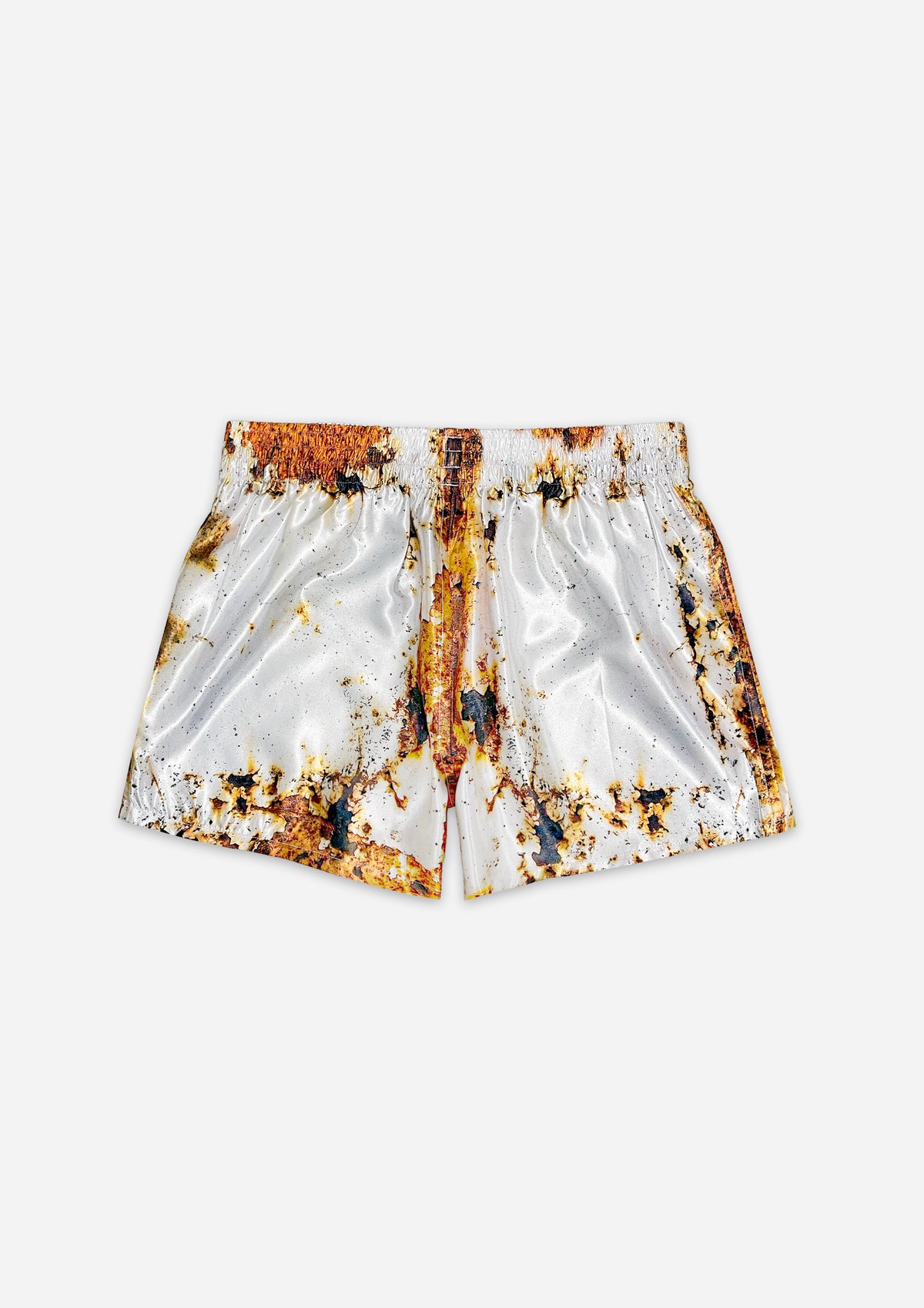 SATIN BOXER SHORTS - RUST