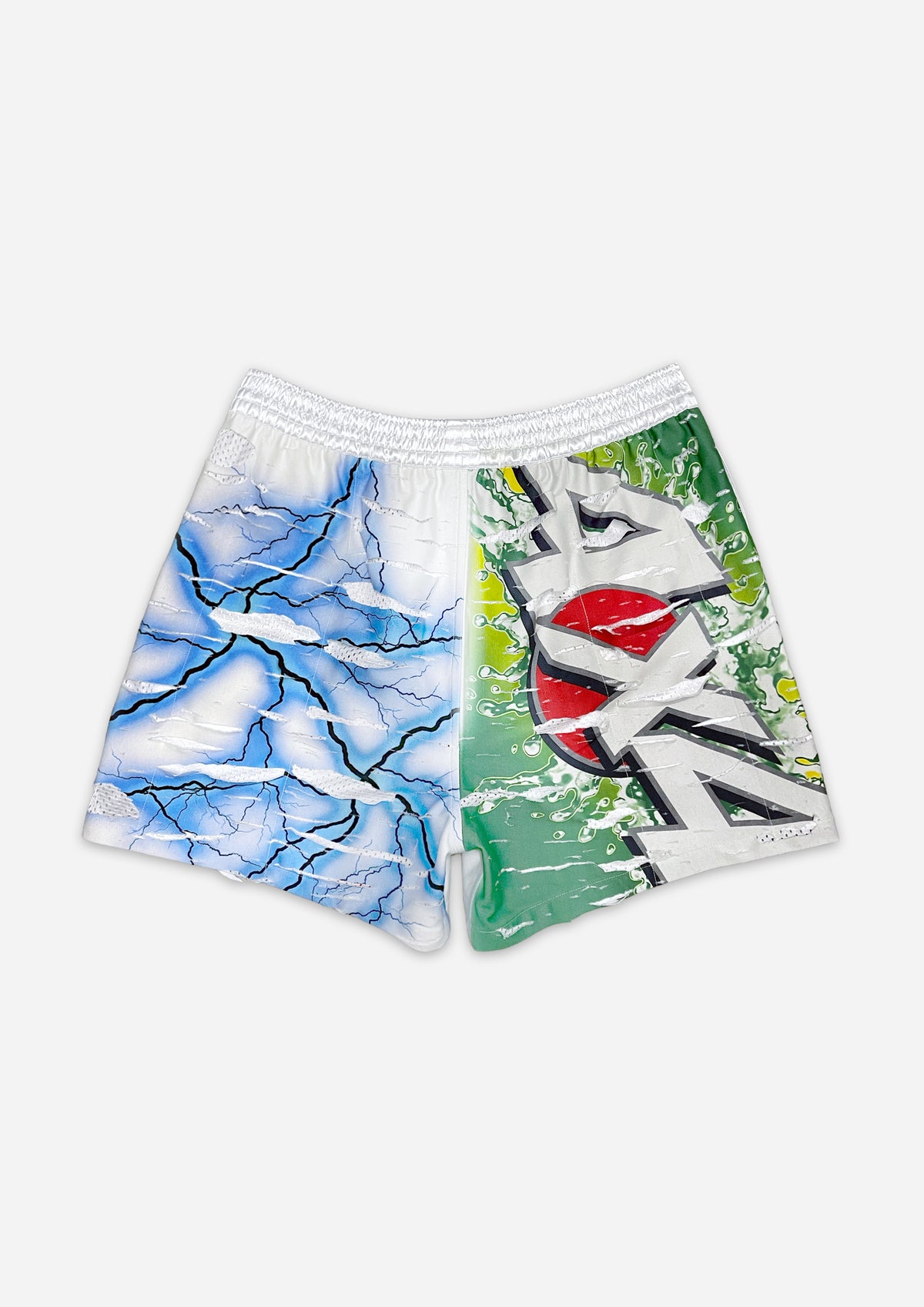 SHREDDED SHORTS - WHITE