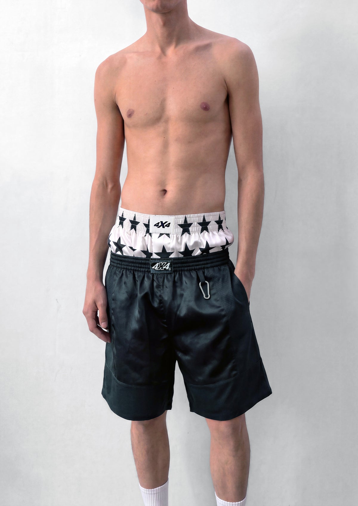 SATIN BOXER SHORTS - STAR