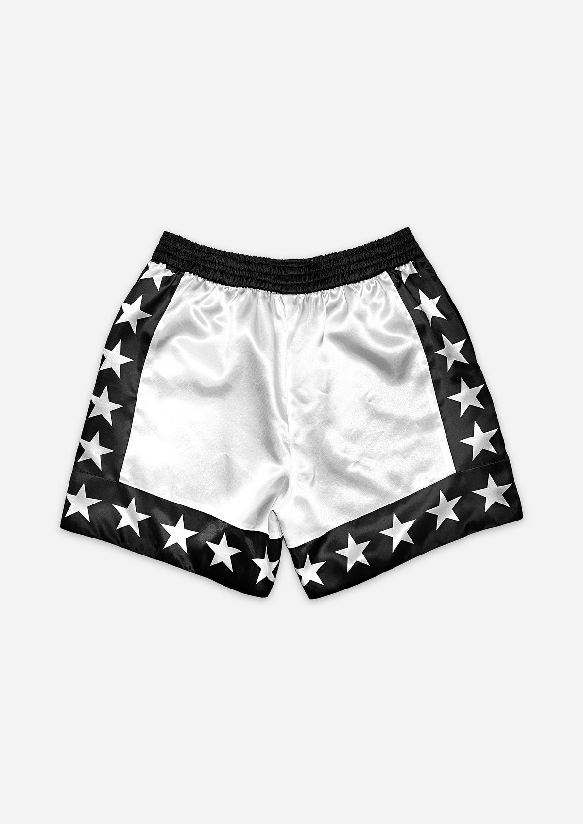 SATIN SHORTS - WHITE STAR