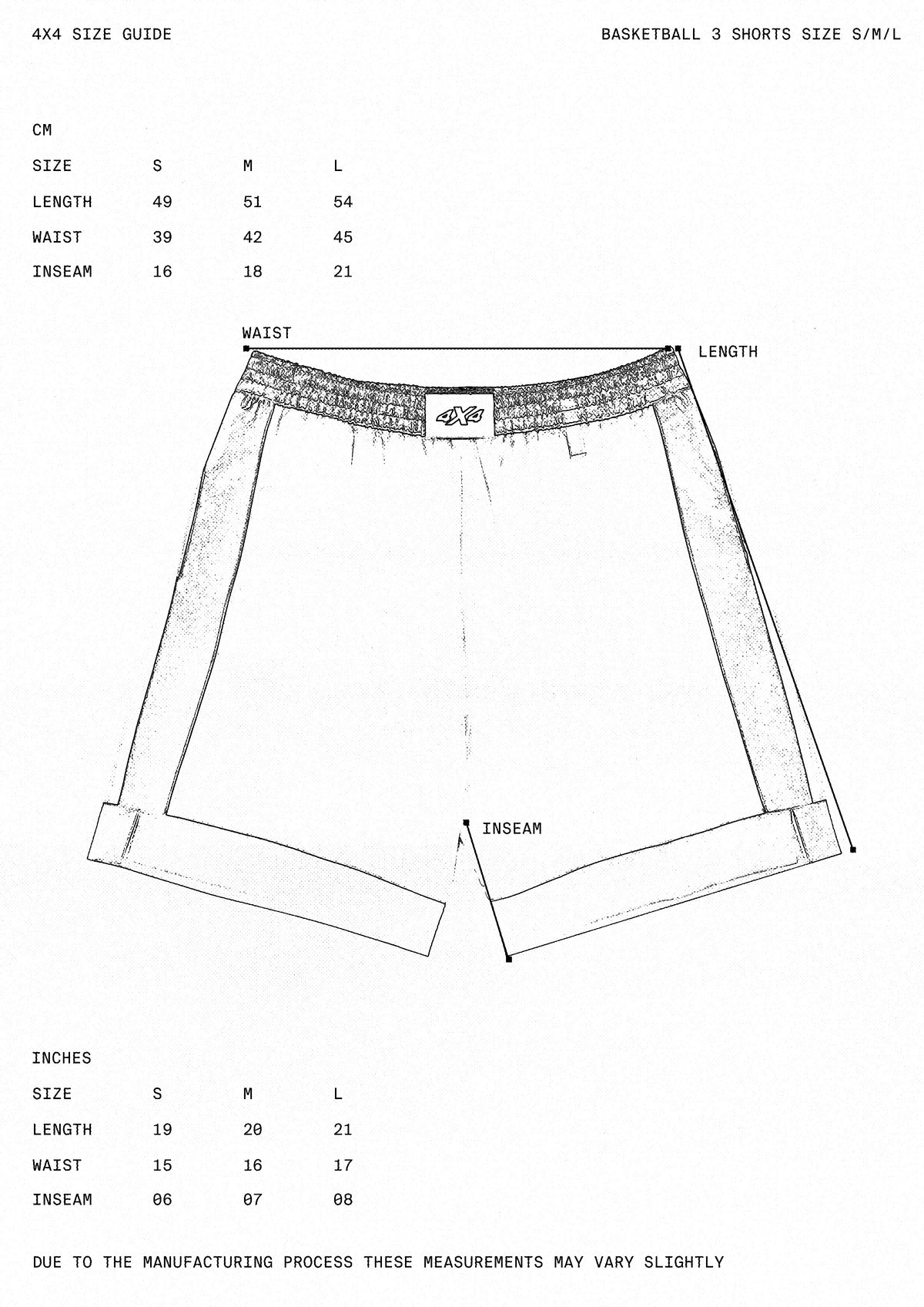 BASKETBALL 3 SHORTS - BLACK